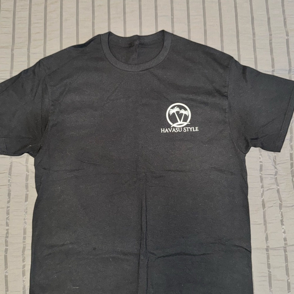 Havasu Style Black T-Shirt | Palm Tree Logo Lake Life Tee | New, Never Worn